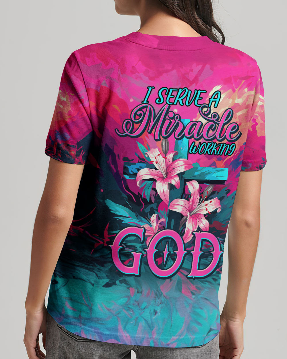 I Serve A Miracle Working God Women's All Over Print Shirt - Tytm0607233, easychoo.com