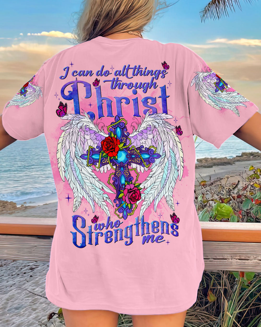 I Can Do All Things Through Christ Wings Women's All Over Print Shirt - Tlnt0707232, easychoo.com
