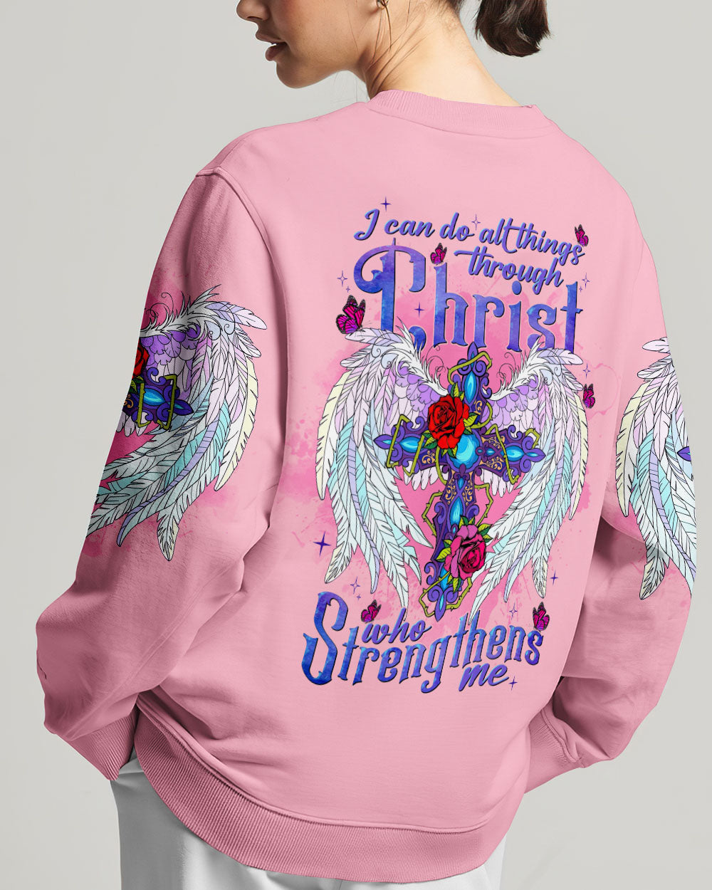 I Can Do All Things Through Christ Wings Women's All Over Print Shirt - Tlnt0707232, easychoo.com