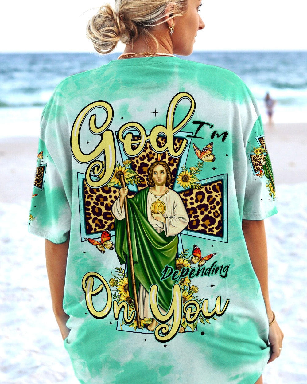 God I'm Depending On You Tie Dye Women's All Over Print Shirt - Tytm1007231, easychoo.com