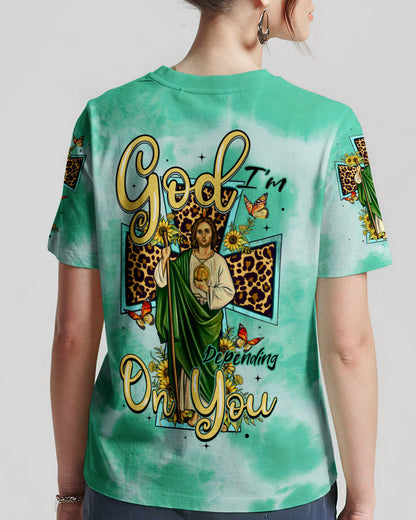 God I'm Depending On You Tie Dye Women's All Over Print Shirt - Tytm1007231, easychoo.com