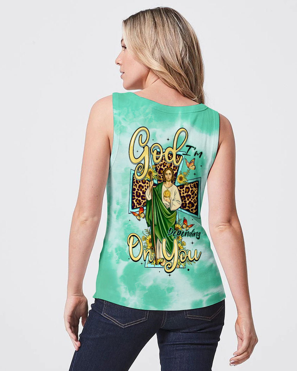 God I'm Depending On You Tie Dye Women's All Over Print Shirt - Tytm1007231, easychoo.com