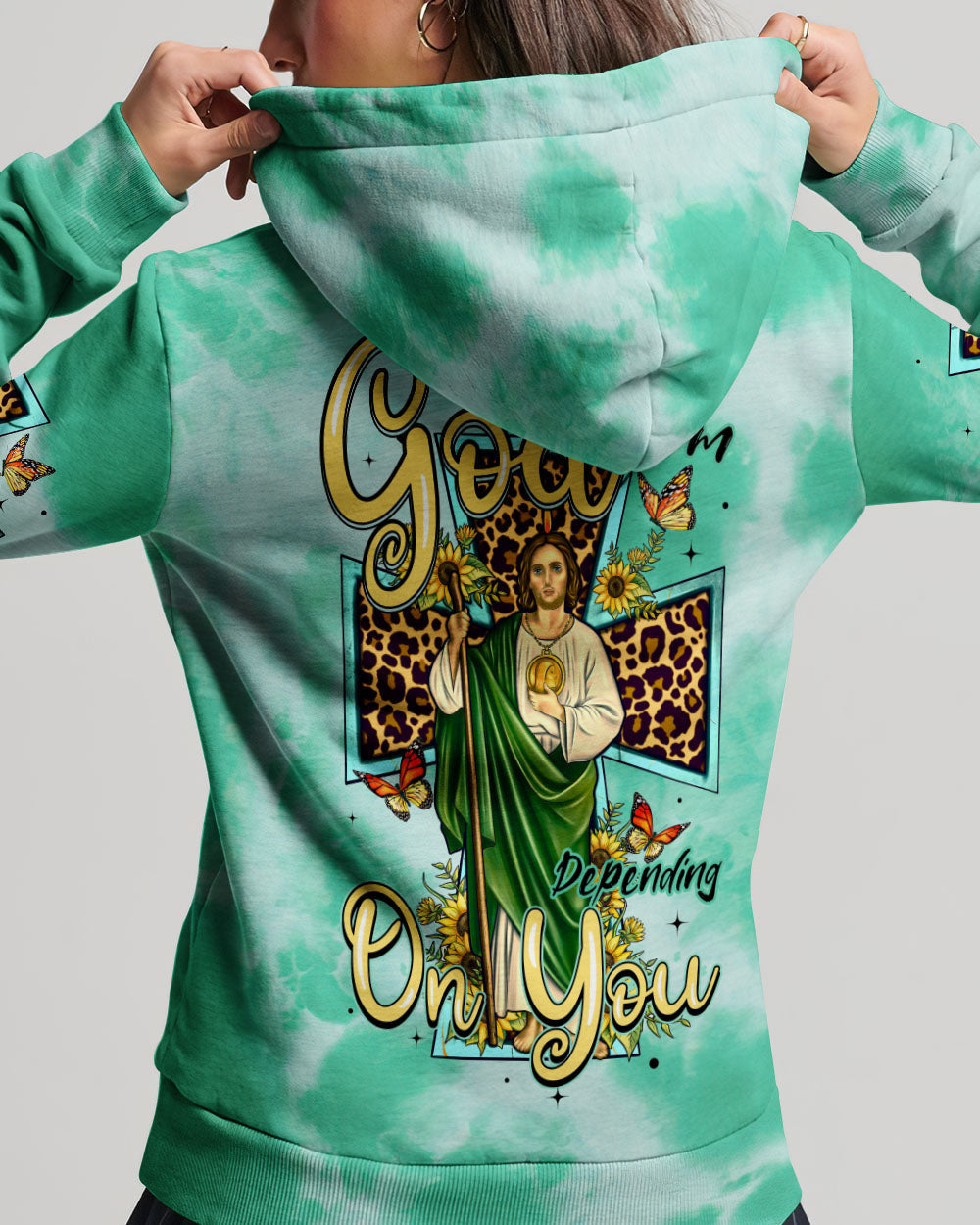 God I'm Depending On You Tie Dye Women's All Over Print Shirt - Tytm1007231, easychoo.com