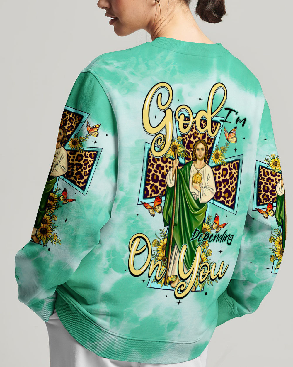 God I'm Depending On You Tie Dye Women's All Over Print Shirt - Tytm1007231, easychoo.com