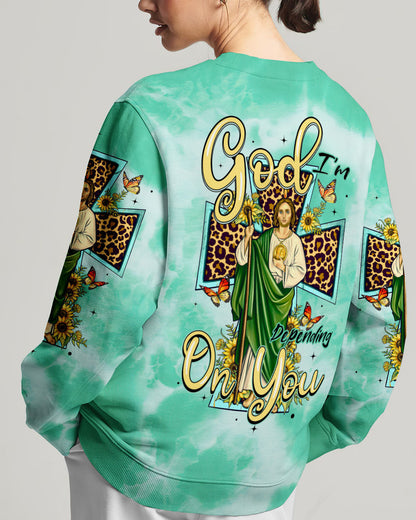 God I'm Depending On You Tie Dye Women's All Over Print Shirt - Tytm1007231, easychoo.com