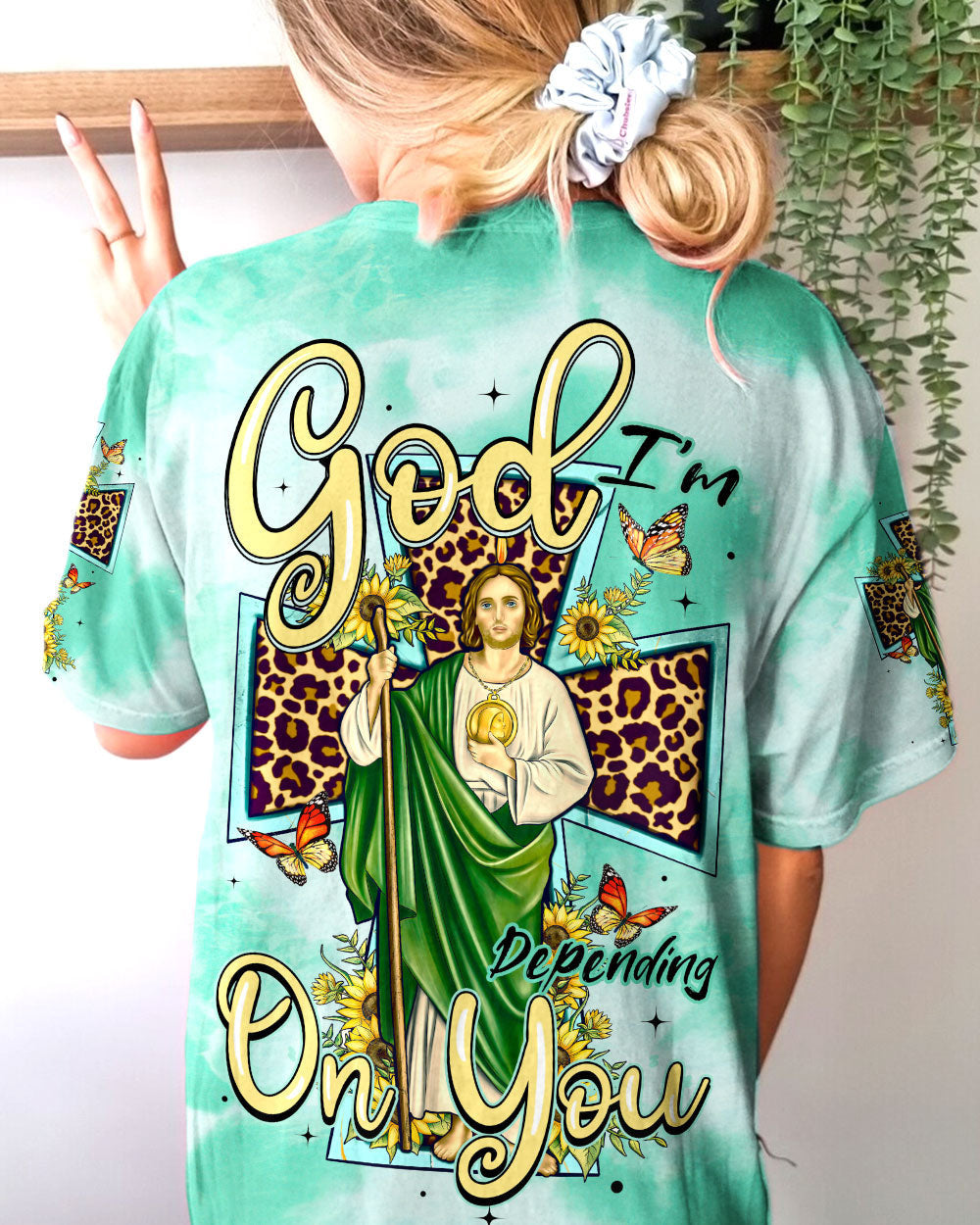 God I'm Depending On You Tie Dye Women's All Over Print Shirt - Tytm1007231, easychoo.com