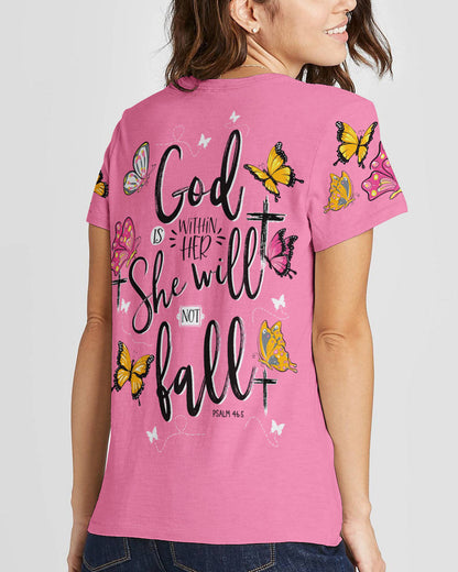 She Will Not Fall Women's All Over Print Shirt - Tytd0307232, easychoo.com