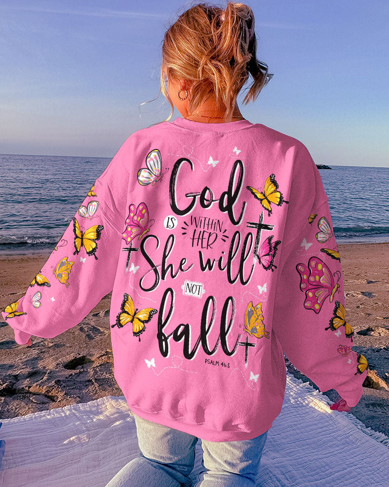 She Will Not Fall Women's All Over Print Shirt - Tytd0307232, easychoo.com