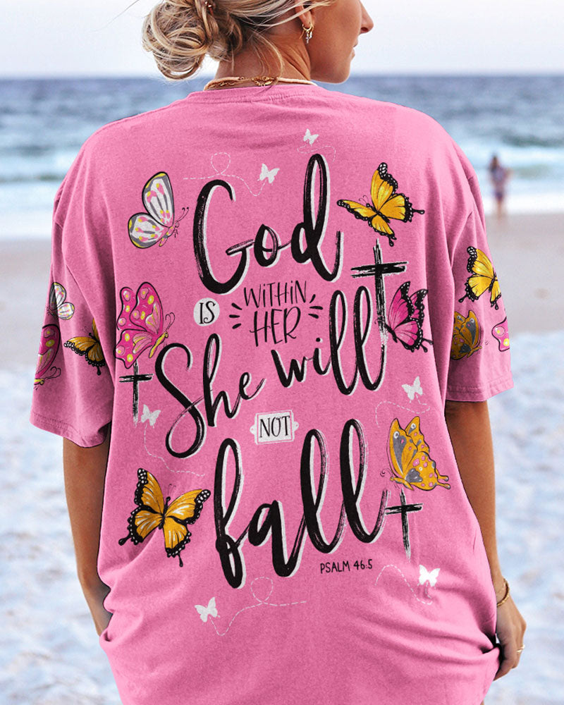 She Will Not Fall Women's All Over Print Shirt - Tytd0307232, easychoo.com