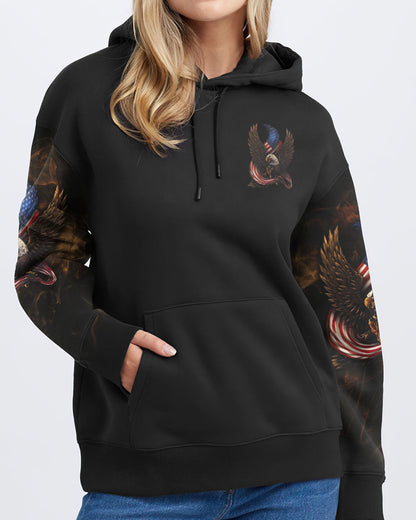 One Nation Under God Eagle Flag Vintage Women's All Over Print Shirt - Ri2506233, easychoo.com