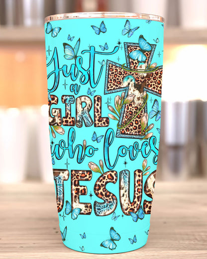 Just A Girl Who Loves Jesus Tumbler - Ty0707232, easychoo.com