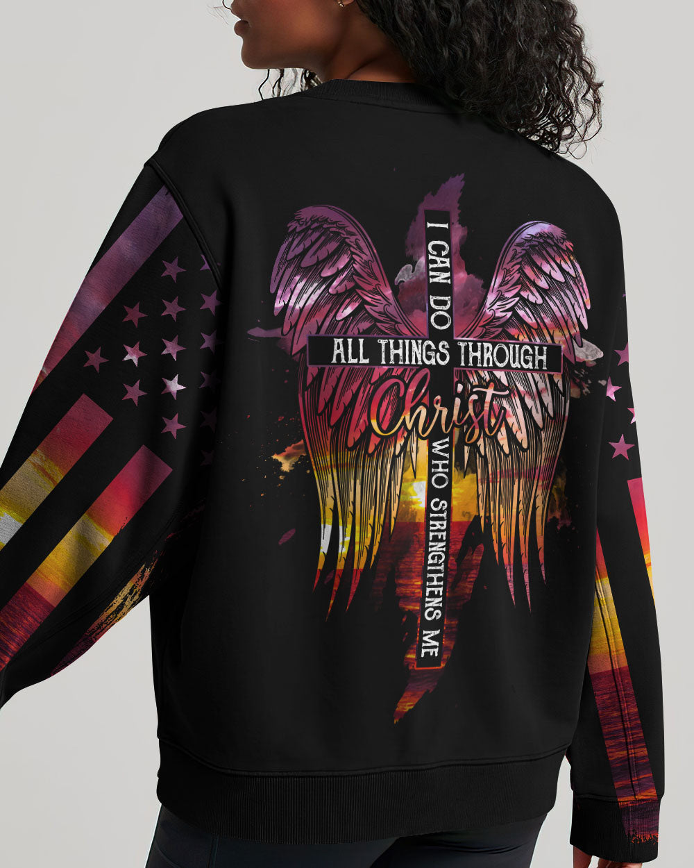 I Can Do All Things Through Christ Sunset Beach Women's All Over Print Shirt - Tlty2506231, easychoo.com