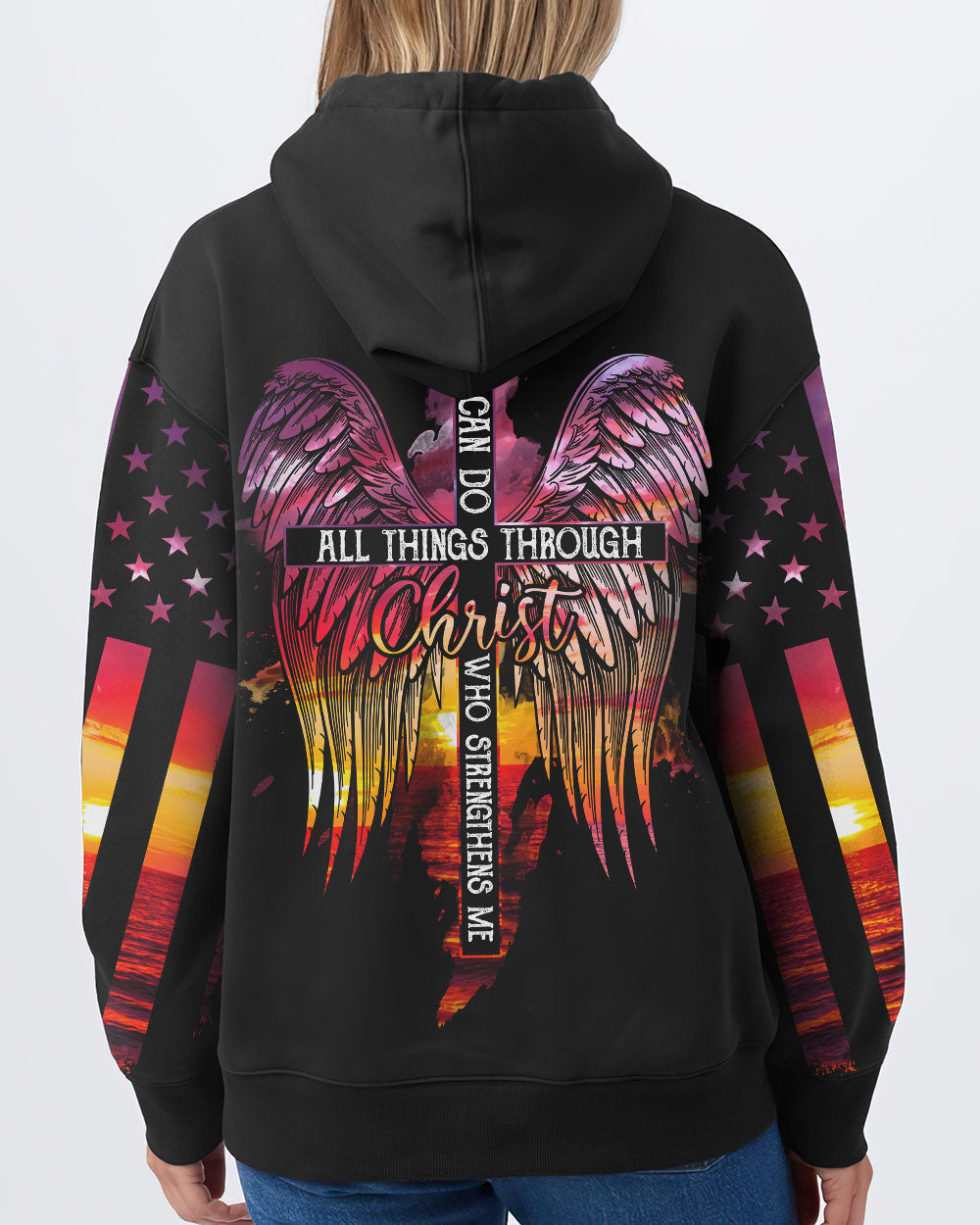 I Can Do All Things Through Christ Sunset Beach Women's All Over Print Shirt - Tlty2506231, easychoo.com