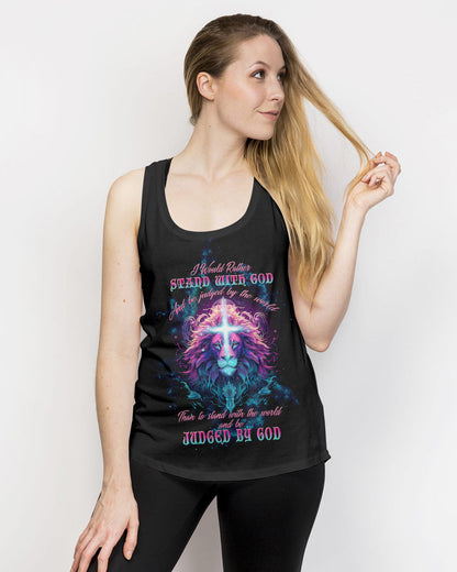 I Would Rather Stand With God Lion Women's All Over Print Shirt - Tltw1809233, easychoo.com