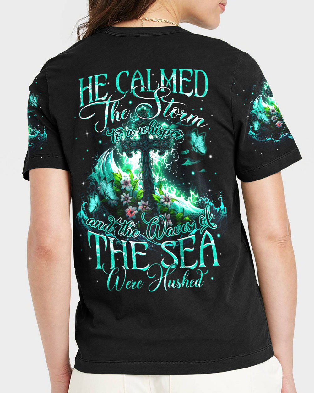 He Calmed The Storm Women's All Over Print Shirt - Tytm1610234, easychoo.com