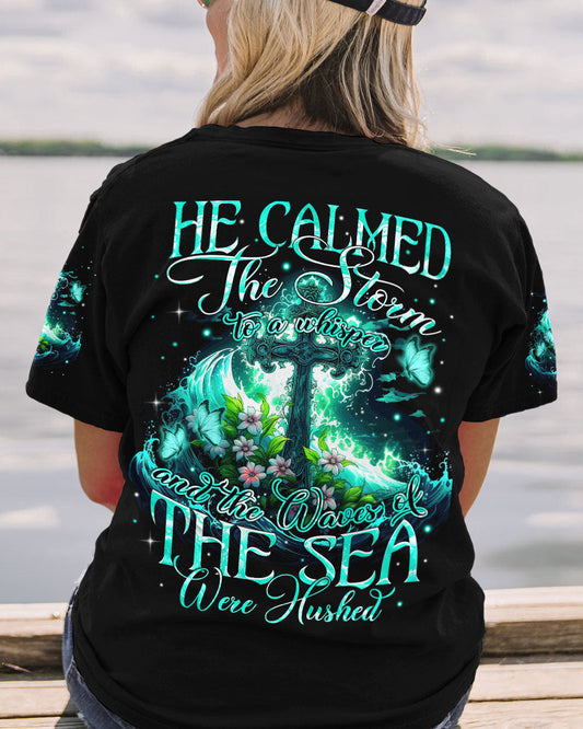 He Calmed The Storm Women's All Over Print Shirt - Tytm1610234, easychoo.com