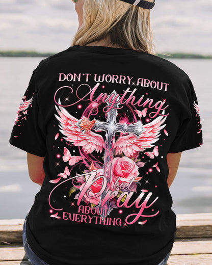 Pray About Everything Women's All Over Print Shirt - Tytm2809233, easychoo.com
