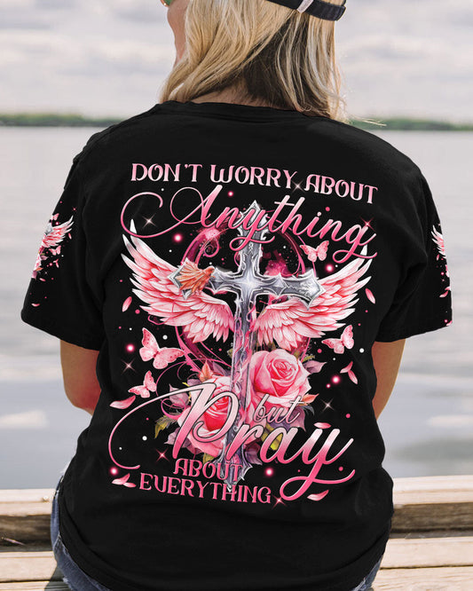 Pray About Everything Women's All Over Print Shirt - Tytm2809233, easychoo.com