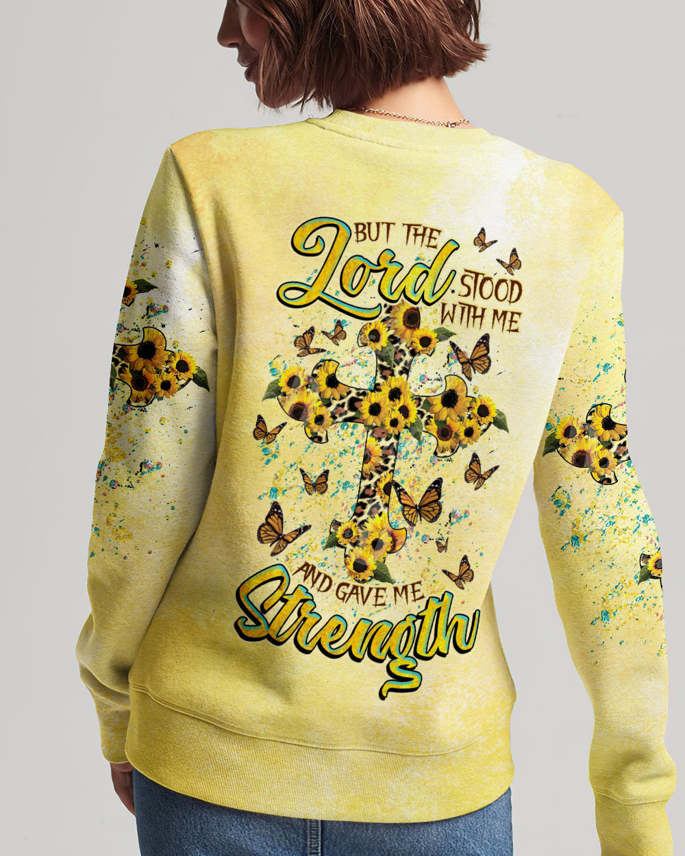 But The Lord Stood With Me Cross Leopard Women's All Over Print Shirt - Tlnz1808231, easychoo.com