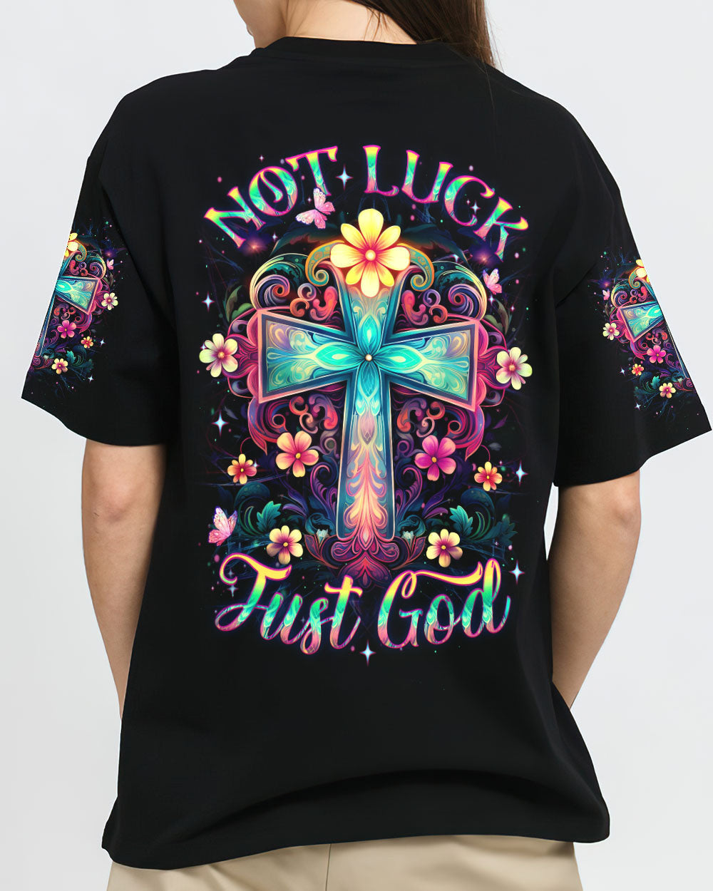 Not Luck Just God Women's All Over Print Shirt - Yhdu0410231, easychoo.com