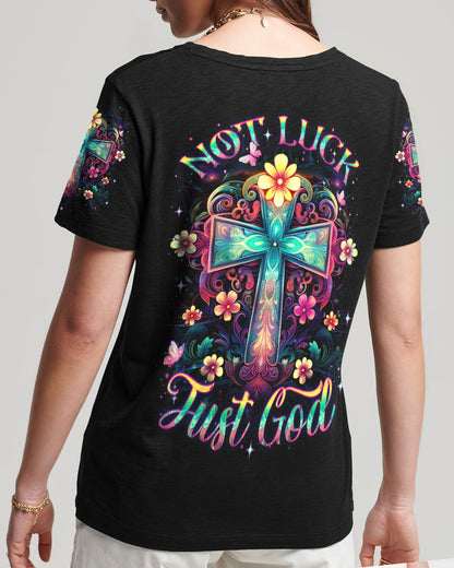 Not Luck Just God Women's All Over Print Shirt - Yhdu0410231, easychoo.com