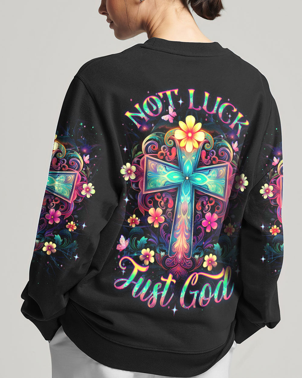 Not Luck Just God Women's All Over Print Shirt - Yhdu0410231, easychoo.com