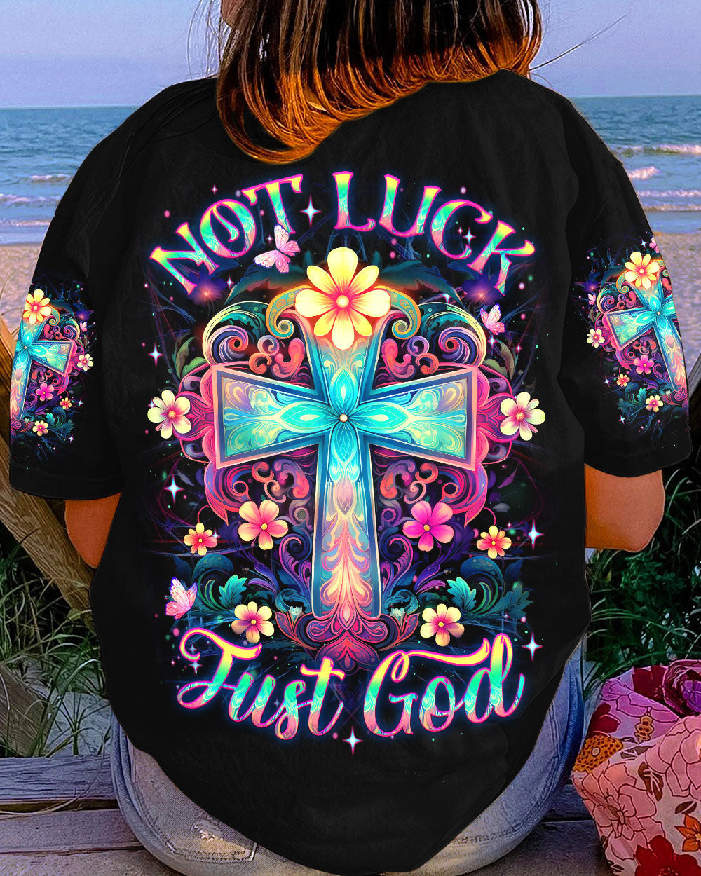 Not Luck Just God Women's All Over Print Shirt - Yhdu0410231, easychoo.com