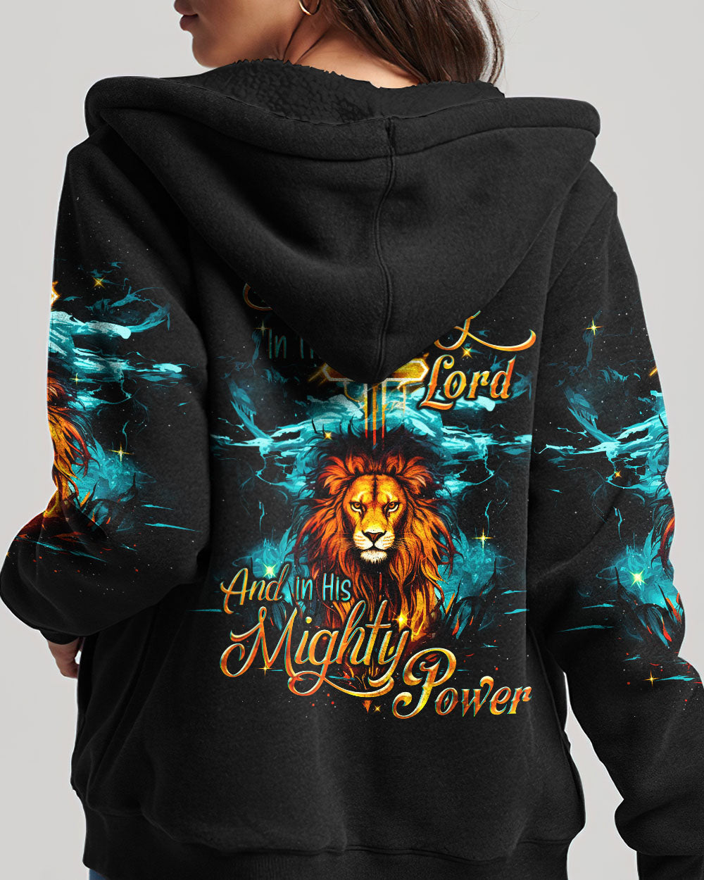 Be Strong In The Lord Lion Women's All Print Shirt - Tyqy0610232, easychoo.com