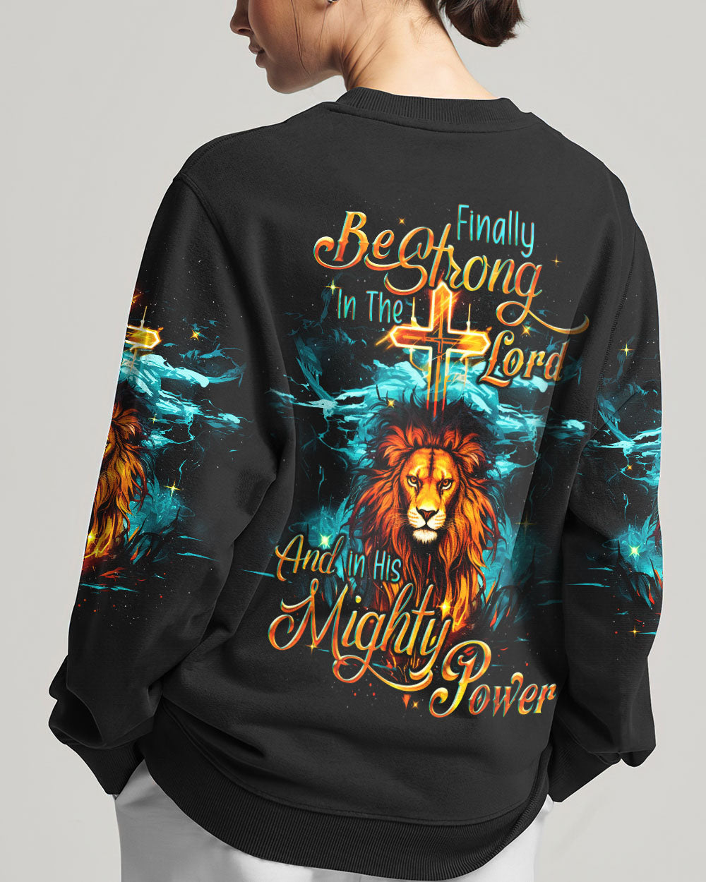 Be Strong In The Lord Lion Women's All Print Shirt - Tyqy0610232, easychoo.com