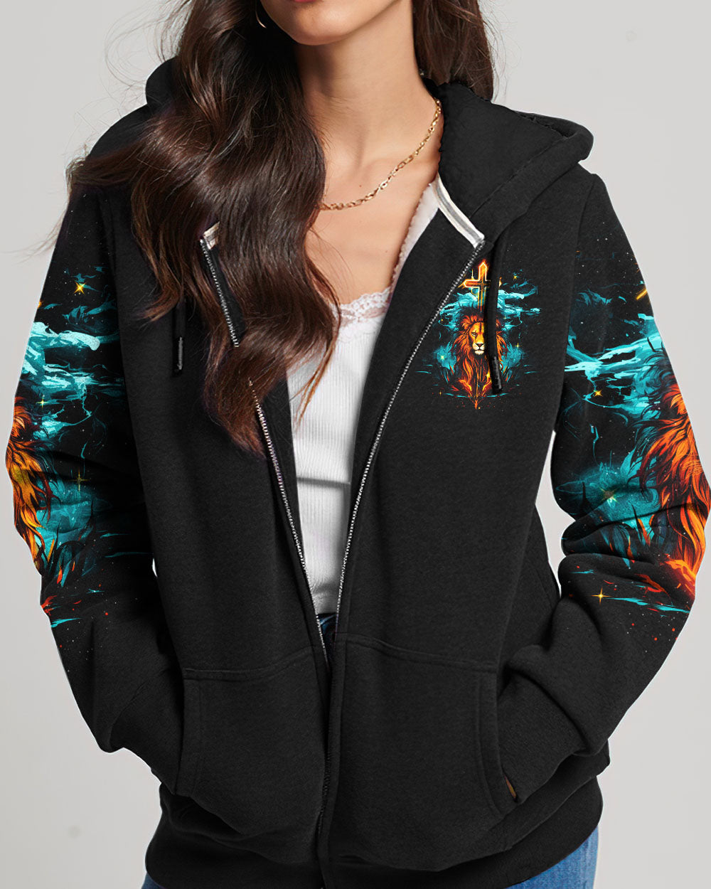 Be Strong In The Lord Lion Women's All Print Shirt - Tyqy0610232, easychoo.com