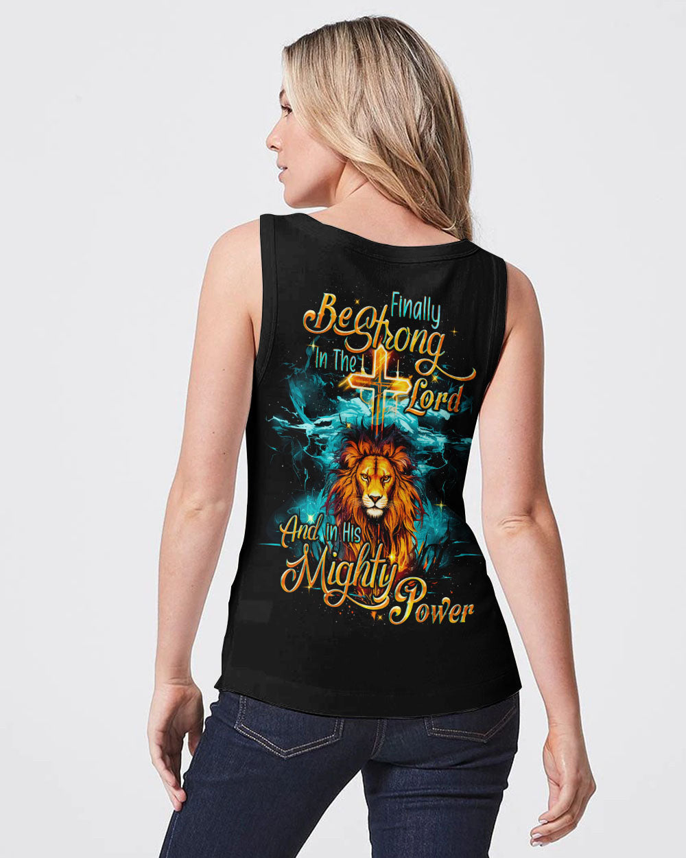 Be Strong In The Lord Lion Women's All Print Shirt - Tyqy0610232, easychoo.com