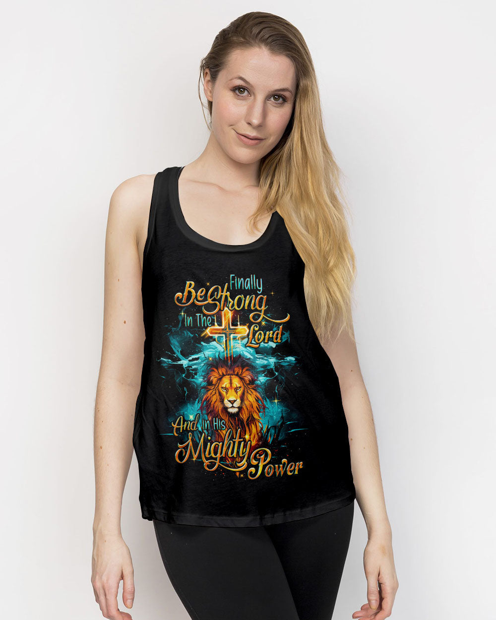 Be Strong In The Lord Lion Women's All Print Shirt - Tyqy0610232, easychoo.com