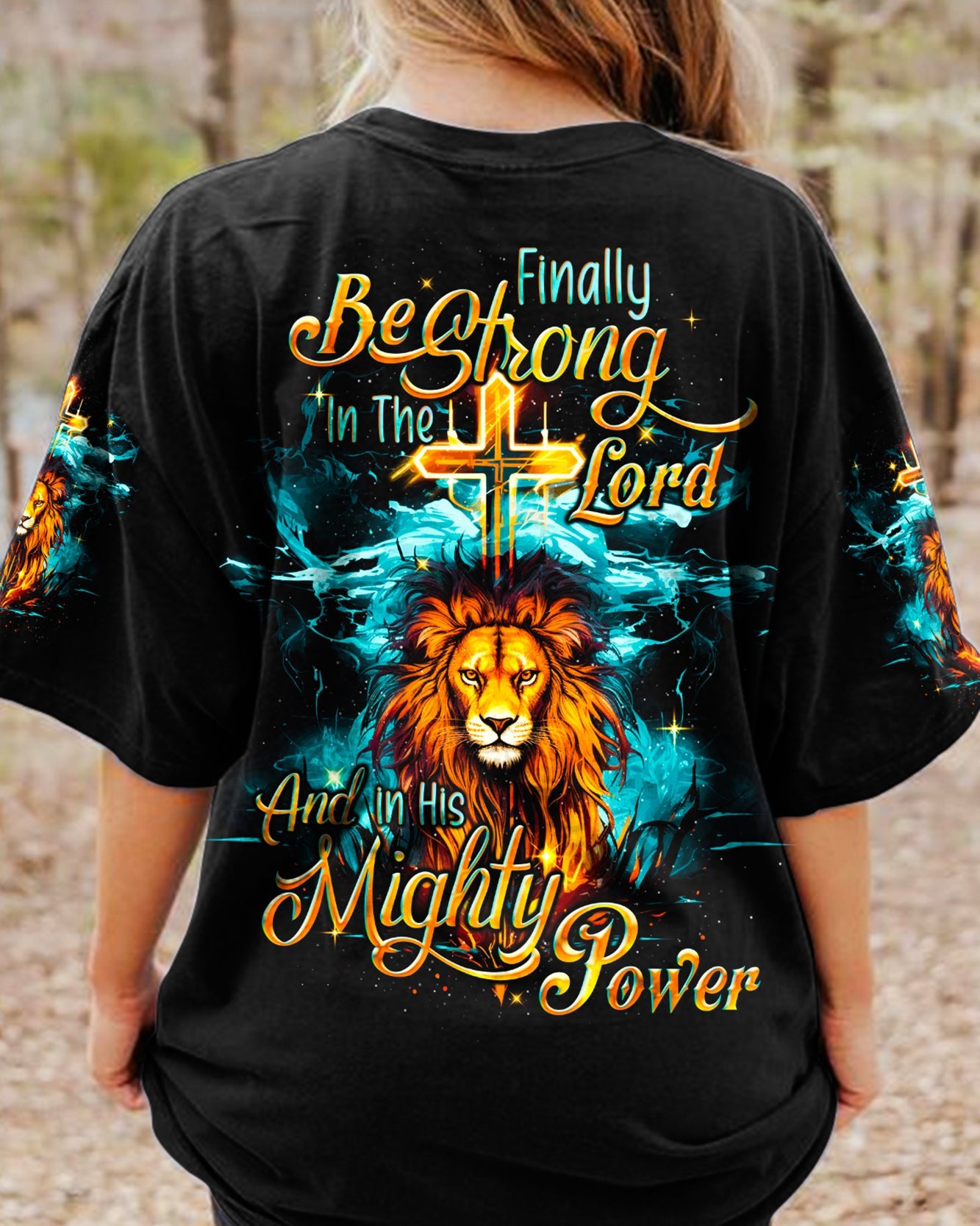 Be Strong In The Lord Lion Women's All Print Shirt - Tyqy0610232, easychoo.com