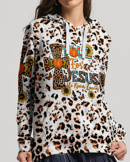Fall For Jesus Autumn Leopard Women's All Over Print Shirt - Tltw0308234, easychoo.com