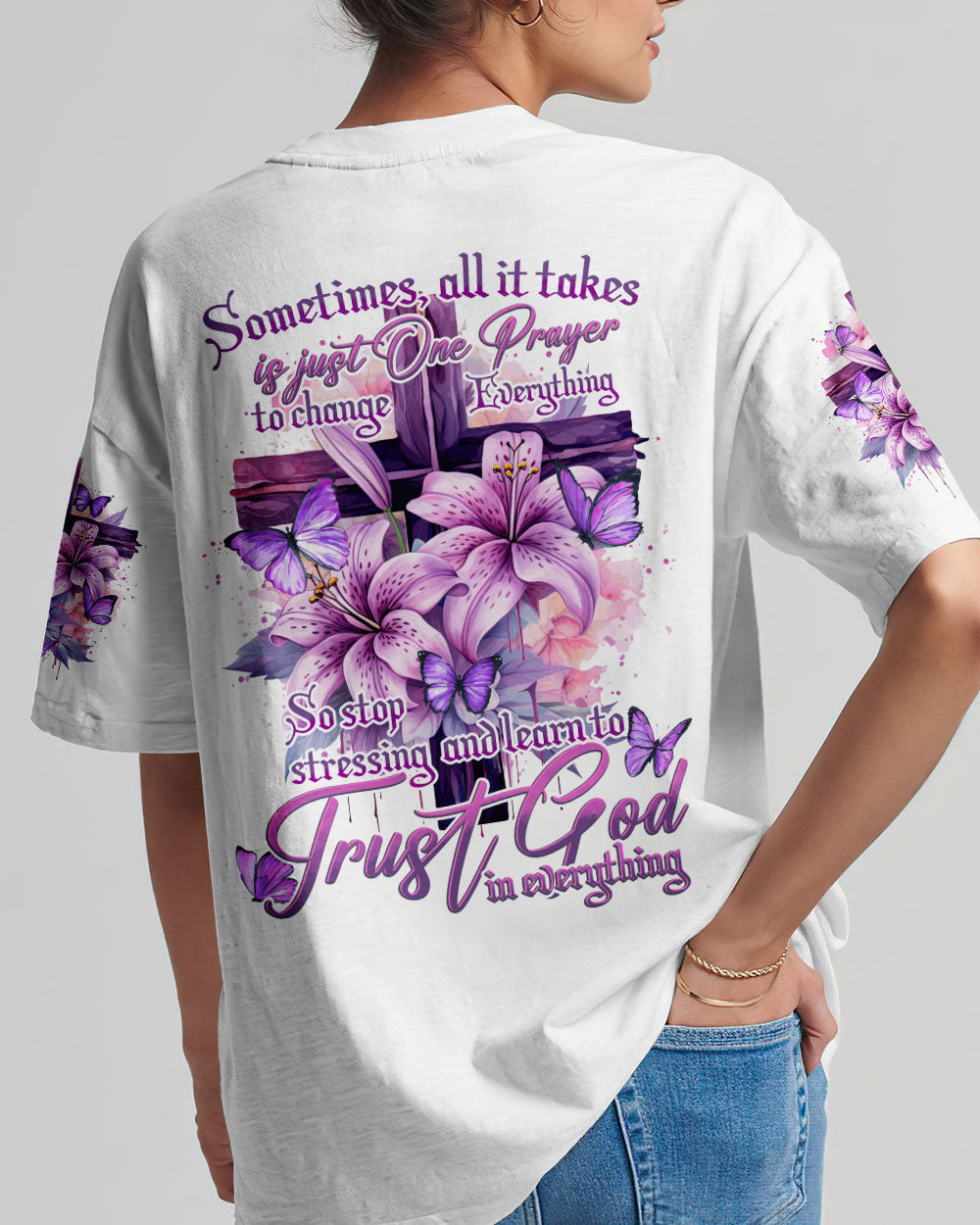 Trust God In Everything Women's All Over Print Shirt - Tytd1609231, easychoo.com