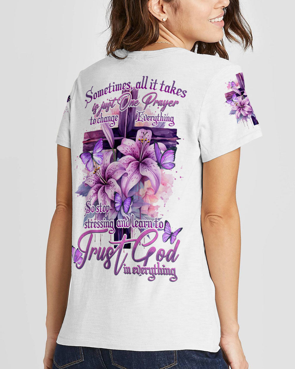 Trust God In Everything Women's All Over Print Shirt - Tytd1609231, easychoo.com
