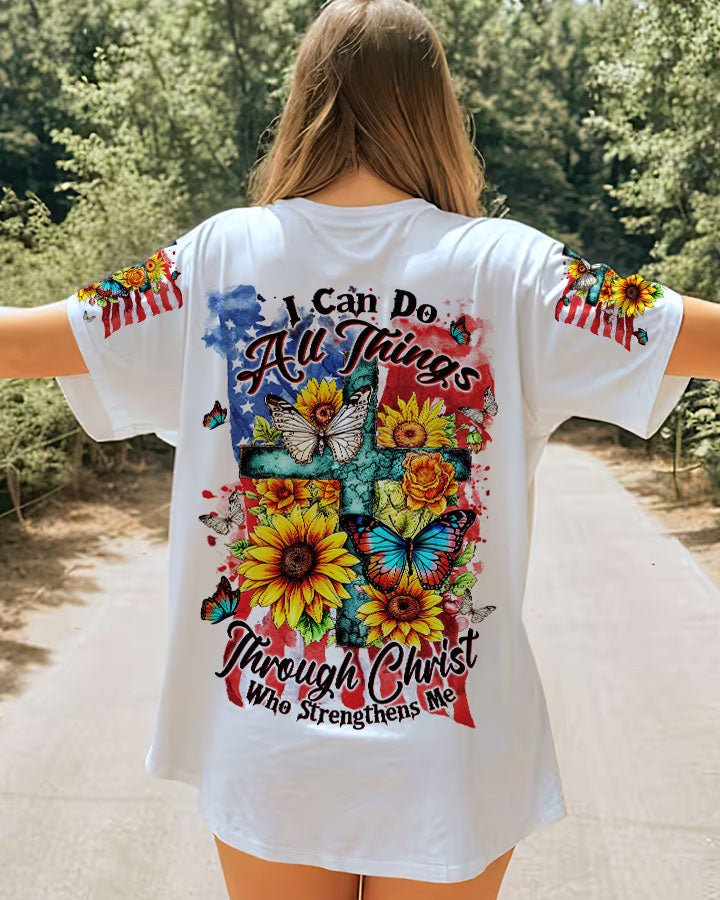 I Can Do All Things Flag Women's All Over Print Shirt - Tltw2007232, easychoo.com