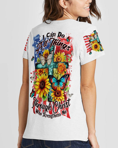 I Can Do All Things Flag Women's All Over Print Shirt - Tltw2007232, easychoo.com