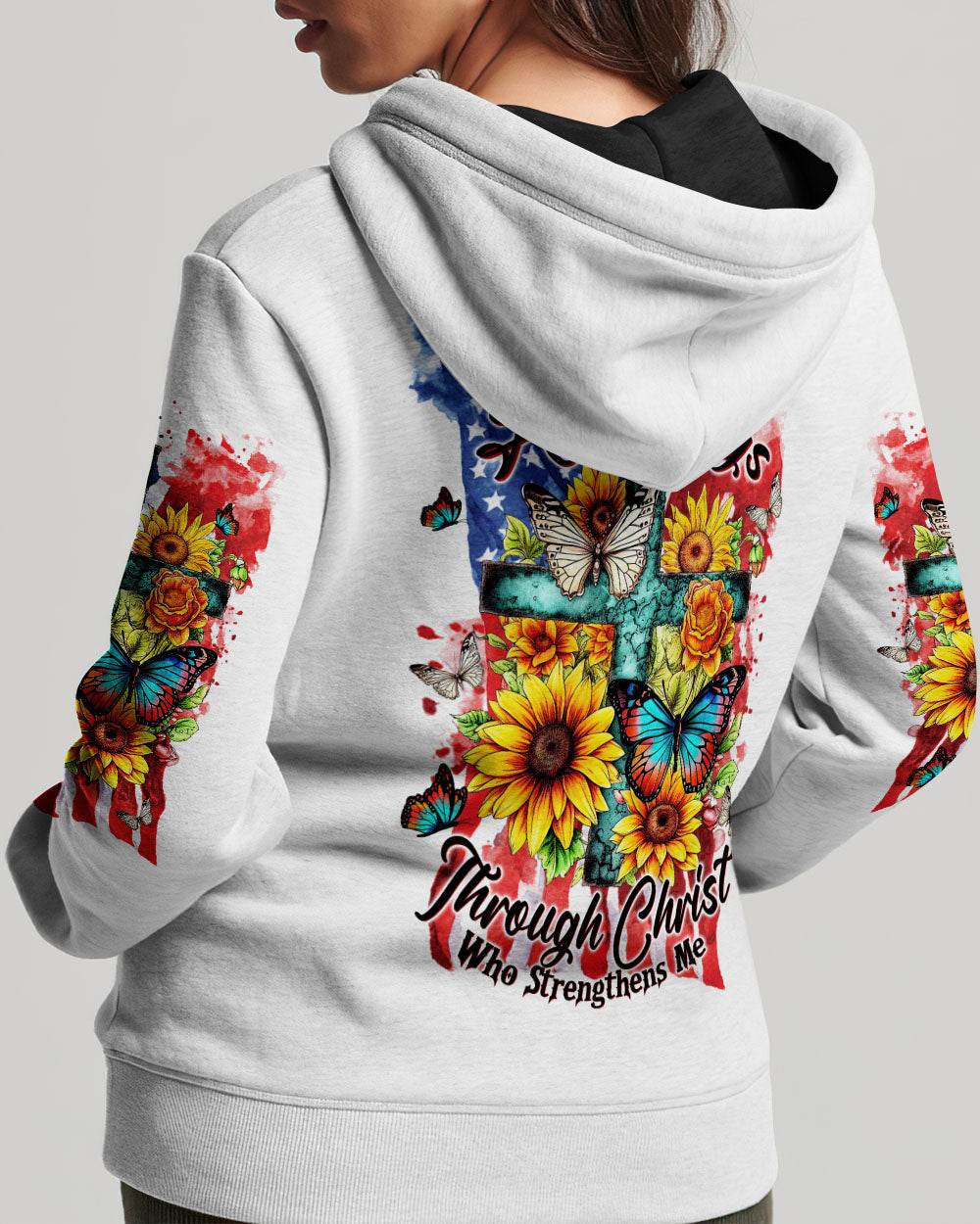 I Can Do All Things Flag Women's All Over Print Shirt - Tltw2007232, easychoo.com