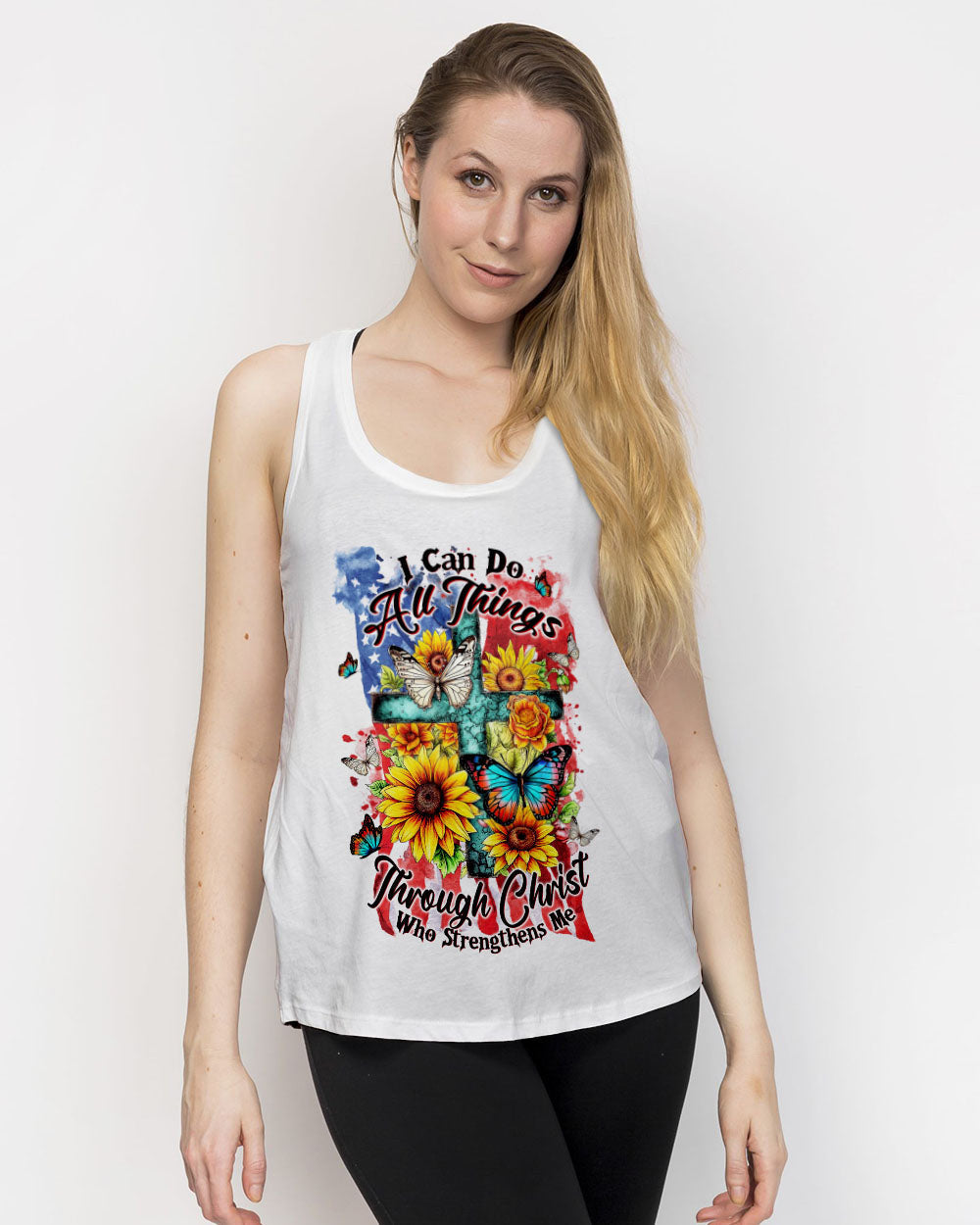 I Can Do All Things Flag Women's All Over Print Shirt - Tltw2007232, easychoo.com