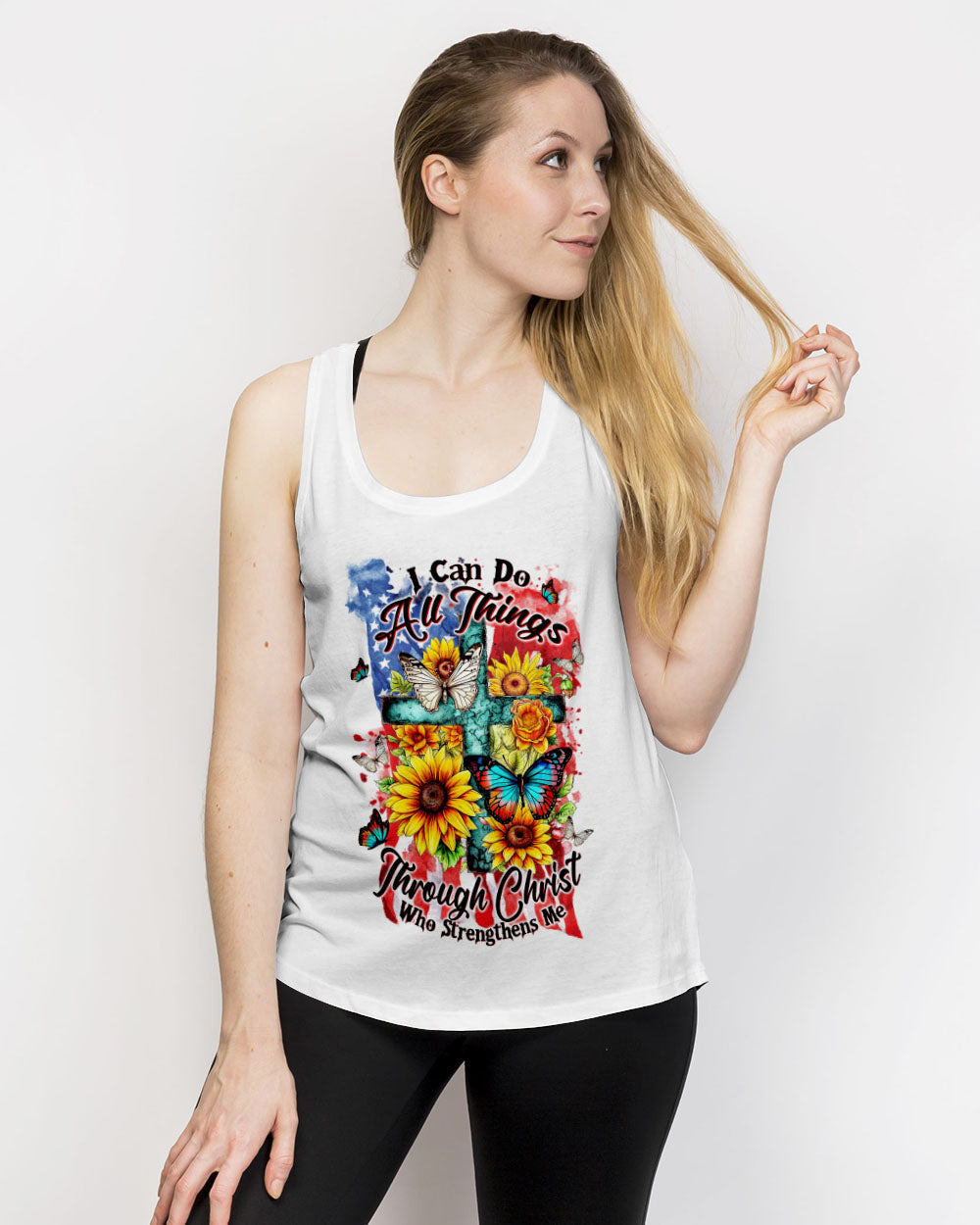 I Can Do All Things Flag Women's All Over Print Shirt - Tltw2007232, easychoo.com