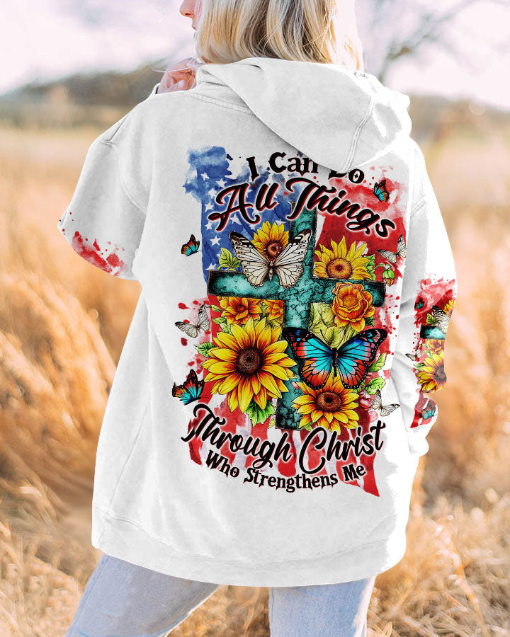 I Can Do All Things Flag Women's All Over Print Shirt - Tltw2007232, easychoo.com