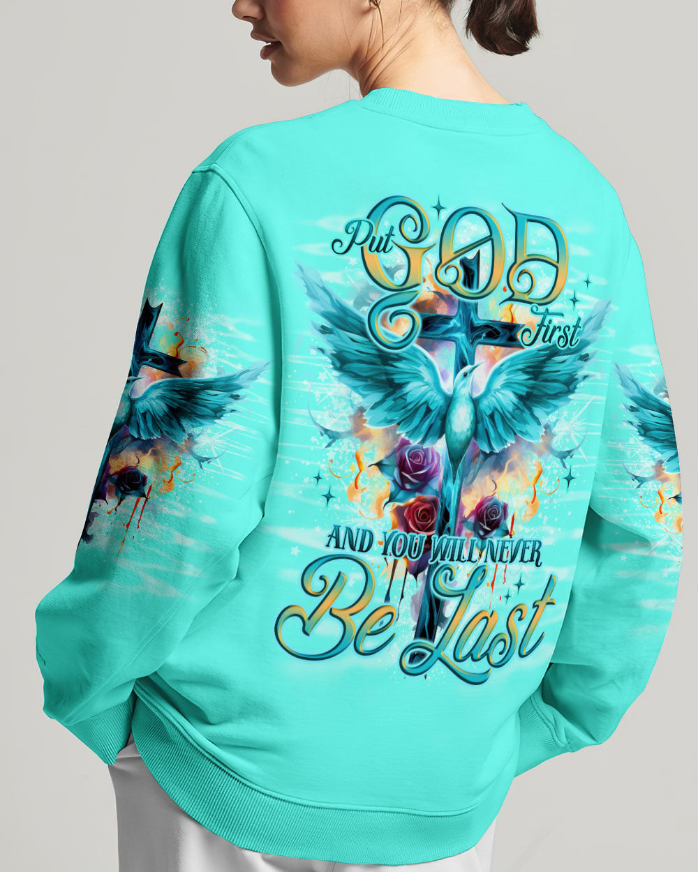 Put God First Women's All Over Print Shirt - Tlno1710233, easychoo.com