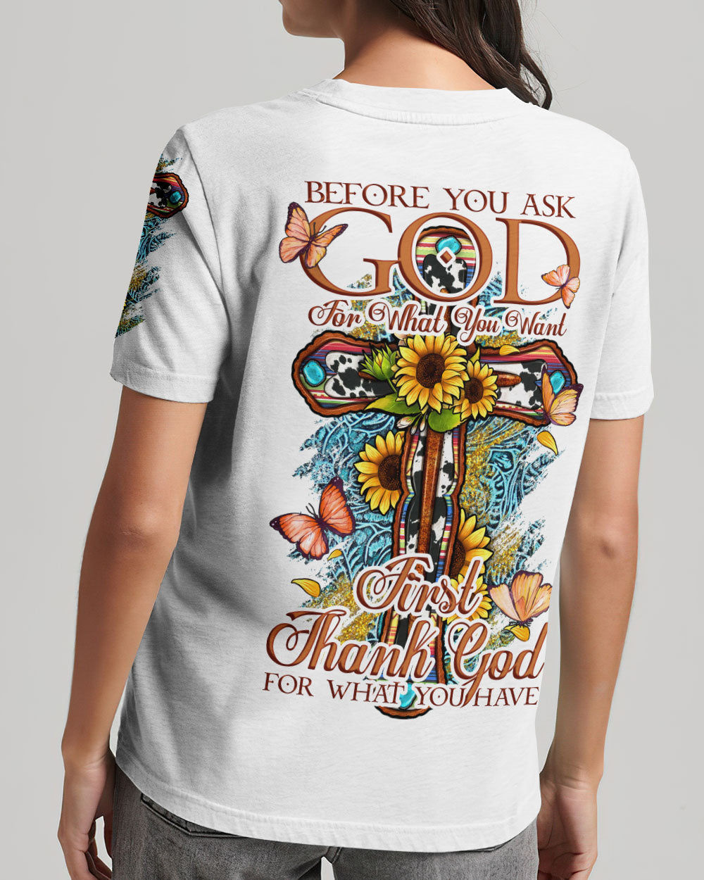 Thank God For What You Have Women's All Over Print Shirt - Tytd0807231, easychoo.com