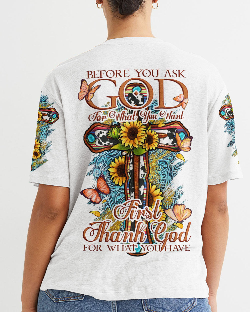 Thank God For What You Have Women's All Over Print Shirt - Tytd0807231, easychoo.com