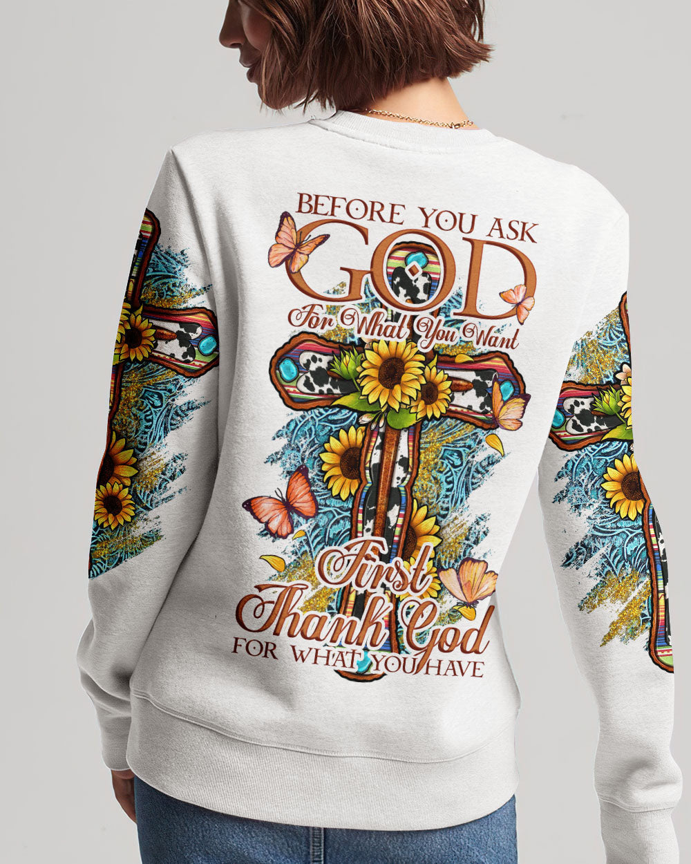 Thank God For What You Have Women's All Over Print Shirt - Tytd0807231, easychoo.com