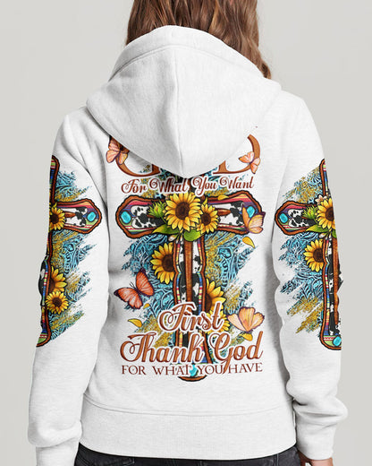 Thank God For What You Have Women's All Over Print Shirt - Tytd0807231, easychoo.com
