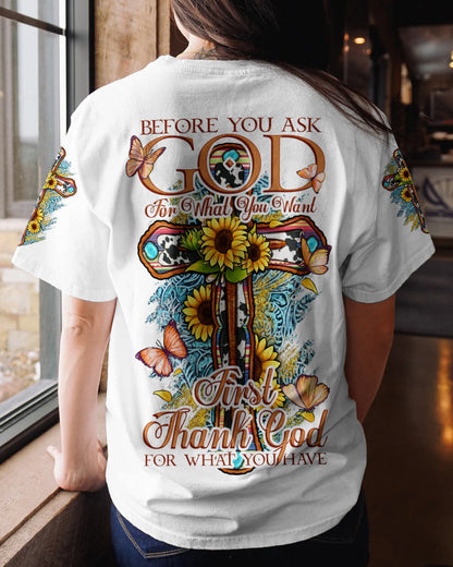 Thank God For What You Have Women's All Over Print Shirt - Tytd0807231, easychoo.com