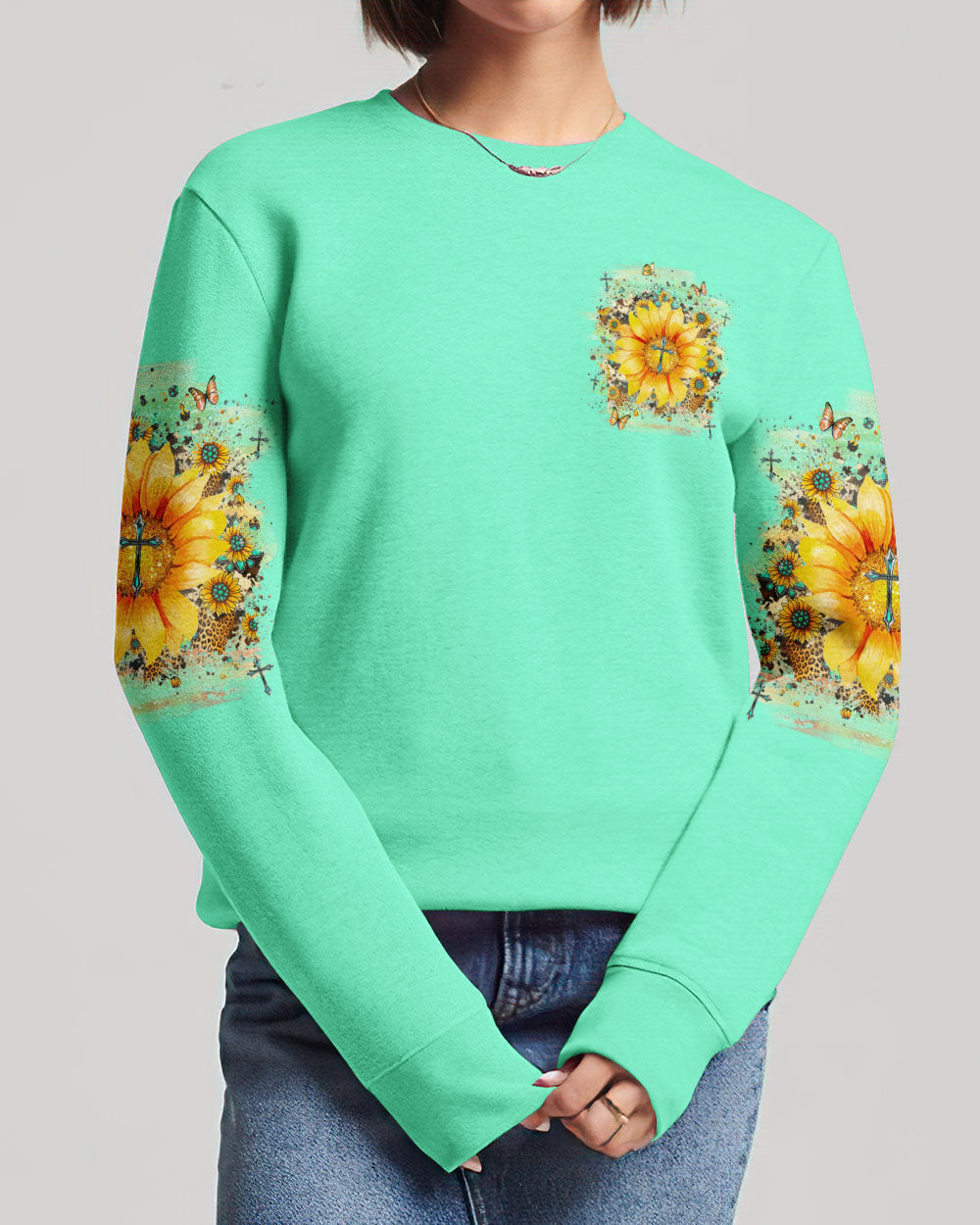 With God All Things Are Possible Sunflower Women's All Over Print Shirt - Yhhg1909231, easychoo.com