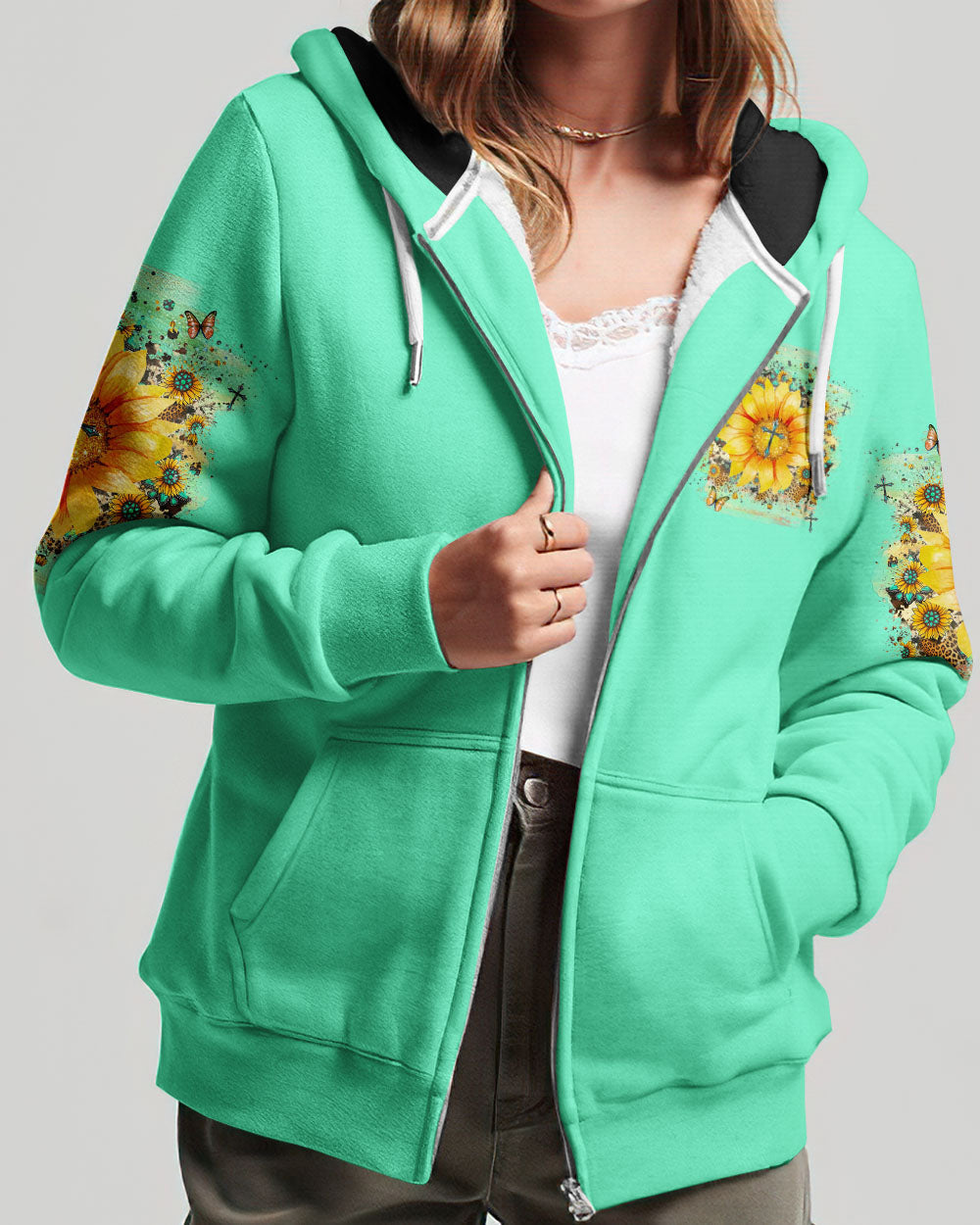 With God All Things Are Possible Sunflower Women's All Over Print Shirt - Yhhg1909231, easychoo.com